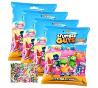 STRONCARD Lot de 4 figurines à collectionner Stumble Guys Série 3 - Chrome Crystal - 4 sachets + carte d'anniversaire exclusive