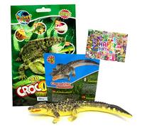 STRONCARD Lot de figurines à collectionner Blue Ocean Crocodiles 2025 - Planet Wow Crocodile - Sélection - Carte d'anniversaire exclusive (figurine 15ème crocodile cuba)