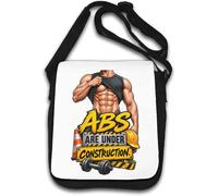 Strong Abs Are Always Under Construction Sac à bandoulière Blanc