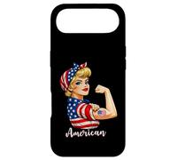 Strong American Girl Woman America Flag USA 4th of July Coque pour iPhone Air