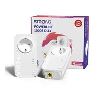 Strong AV1000Mbps Kit Powerline avec Pass-Through, Prise intégrée, répéteur Powerline Ethernet HomePlug AV2, Ports Gigabit, Plug & Play, Compatible avec routeur, Mode économie d'énergie (PL1000S)