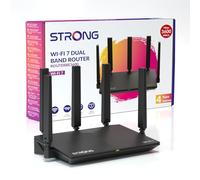 STRONG BE3600 Dual-Band Routeur Wi-FI 7, Jusqu'à 3,6 Gbit/s, MLO, Routeur Wi-FI Internet, Ports 2,5G WAN & Gigabit LAN, 5 Antennes Externes, Gestion App, Contrôle Parental, WPA3, TWT, IPv6