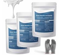Strong Clay Iron Adhesive, Mouldable Two-Component Repair Paste for Sealing Gaps, Patching Broken Edges and Fixing Household Surfaces on Metal, Wood, Tile, Stone, Ceramic, Plastic and PVC (3pcs)