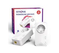 Strong – Kit CPL AV600 HomePlug AV2 Prise intégrée 100 Mbps Plug & Play – Kit de 2