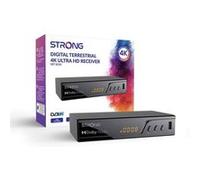 STRONG - Décodeur TNT 4K UHD - SRT8250 - Fonction Enregistreur - Compatible Normes HEVC265 & Dolby Digital Plus - Port HDMI, Péritel, USB - Guide Electronique des Programmes - Noir