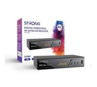 STRONG - Décodeur TNT 4K UHD - SRT8250 - Fonction Enregistreur - Compatible Normes HEVC265 & Dolby Digital Plus - Port HDMI, Péritel, USB - Guide Electronique des Programmes - Noir