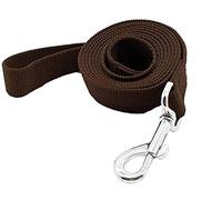 Strong Durable Nylon Dog Training Leash, Traction Rope, 4Ft /5 Foot /6 Feet Long, 5/8 inch 3/4 inch 1 inch Wide, for Small and Medium Dogs (3/4'' x 4 F, Brown)