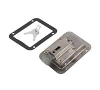 Strong Duty Paddle Door Latch 304 Stainless Steel | Flush Mount Toolbox Lock with 2 Keys for RV/Trailer | Oxidation - Proof Replacement for Fire Trucks/Law Enforcement Vehicles