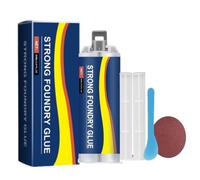 Strong Foundry Glue, 85g de colle métallique, 2 composants, colle métallique extra forte, Soudure a Froid Metal, Colle à Réparer Métallique avec Accessoires, Résistant à L'eau et à la Chaleur