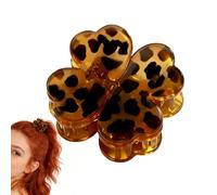 Strong Hairpin - Leopard Print Four-Leaves Clip, No-Slip Women Hair Accessories for Summer Daily Use, Secure Grip with Chic Design, Fashion Accessory, Trendy Holder for New Year and Birthday