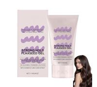 Strong Hold Flaxseed Gel capillaire, gel Scrunch extra fort pour des boucles définies, tenue longue durée et brillance naturelle, gel bouclé, gel bouclé, gel pour boucles naturelles