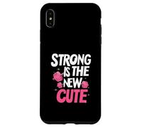 Strong is The New Cute, Women’s Fitness & Gym Motivation Coque pour iPhone XS Max