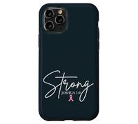 Strong Joshua 1:9 Sensibilisation au Cancer du Sein Foi chrétienne Coque pour iPhone 11 Pro