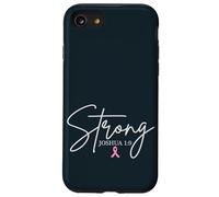 Strong Joshua 1:9 Sensibilisation au Cancer du Sein Foi chrétienne Coque pour iPhone SE (2020) / 7/8