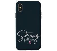 Strong Joshua 1:9 Sensibilisation au Cancer du Sein Foi chrétienne Coque pour iPhone X/XS