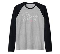 Strong Joshua 1:9 Sensibilisation au Cancer du Sein Foi chrétienne Manche Raglan