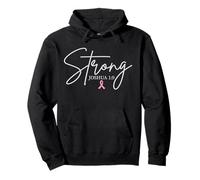 Strong Joshua 1:9 Sensibilisation au Cancer du Sein Foi chrétienne Sweat à Capuche