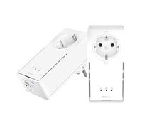 Strong - Kit Powerline 2000 Duo EU - 2 adaptateurs Powerline - 2000 Mbps, accès Internet Rapide - Prise intégrée - Portée de 300 m - pour IPTV, Streaming HD, Jeux - Connexion LAN - Blanc