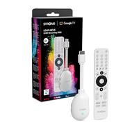 STRONG - Streaming Box Android TV 4K UHD - Leap-Neve - Clé HDMI Google TV - Connexion WiFi 6 1200 Mbps - Chromecast Built-in - Compatible Assistant Vocal Google - Dolby Vision-Atmos - Blanc