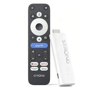 STRONG Leap-Nova-X TV Stick (Android 14), 2 Go RAM + 32 Go ROM, 4K UHD, Dolby Vision & Dolby Audio,Connexion WiFi 6 - Commande Vocale et Plus de 5000 Apps - Blanc