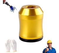 Strong Magnetic Screw Ring - 1/4 Inch/6.35mm Universal Magnetic Screw Ring Head for Screwdriver Head Magnetic Ring, Ensuring Secure Grip and Easy Use (Yellow)