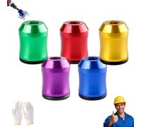 Strong Magnetic Screw Ring - 1/4 Inch/6.35mm Universal Magnetic Screw Ring Head for Screwdriver Head Magnetic Ring, Ensuring Secure Grip and Easy Use (Mixed-5Pcs)