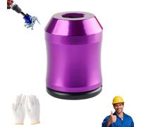 Strong Magnetic Screw Ring - 1/4 Inch/6.35mm Universal Magnetic Screw Ring Head for Screwdriver Head Magnetic Ring, Ensuring Secure Grip and Easy Use (Purple)