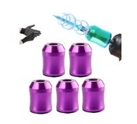 Strong Magnetic Screw Ring 1/4, Screwdriver Head Magnetic Ring Set, Magnetics Screw Holder for Drill, for DIY, Drill Tools, Household Repairs Mechanics, Carpenters(Purple*5pcs)