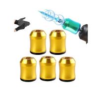 Strong Magnetic Screw Ring 1/4, Screwdriver Head Magnetic Ring Set, Magnetics Screw Holder for Drill, for DIY, Drill Tools, Household Repairs Mechanics, Carpenters(Yellow*5pcs)