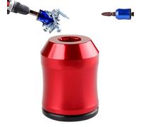 Strong Magnetic Screw Ring, Aluminum Alloy Magnetic For Ring Magnetizer, Powerful 1/4 Inch (6.35mm) Universal Tool for Hex & Power Bits, Screwdriver Head Magnetic Ring (Red)