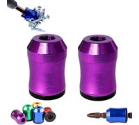 Strong Magnetic Screw Ring - Never Drop Another Screw Again, ¼ Inch/ 6.35 mm Bit Magnetizer Ring - Removable Magnetic Screwdriver Drill Bit Holder for Hex Screwdriver (2PCS-Purple)