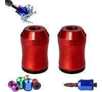 Strong Magnetic Screw Ring - Never Drop Another Screw Again, ¼ Inch/ 6.35 mm Bit Magnetizer Ring - Removable Magnetic Screwdriver Drill Bit Holder for Hex Screwdriver (2PCS-Red)