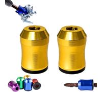 Strong Magnetic Screw Ring - Never Drop Another Screw Again, ¼ Inch/ 6.35 mm Bit Magnetizer Ring - Removable Magnetic Screwdriver Drill Bit Holder for Hex Screwdriver (2PCS-Yellow)