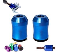 Strong Magnetic Screw Ring - Never Drop Another Screw Again, ¼ Inch/ 6.35 mm Bit Magnetizer Ring - Removable Magnetic Screwdriver Drill Bit Holder for Hex Screwdriver (2PCS-Blue)