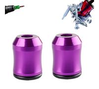 Strong Magnetic Screw Ring, Screwdriver Head Magnetic 6.35 mm Universal Ring Screw Holder, with Anti-Slip Design Removable Coil, For Drill Tools Household Workshop Repairs (Purple 2Pcs)