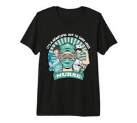 Strong Nurse It's A Beautiful Day to Save Lives Nurse T-Shirt Haut de Gamme