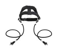 Strong Nylon Outdoor Dog Ski Training Training Hurting Harnness and Lash Adjustable Dog in Charge Harness for Labrador German Shepherd,Ensemble Noir,M