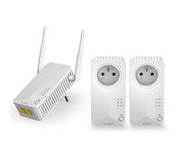 STRONG Pack de 2 CPL 600 Mbps et 1 CPL WiFi Prise filtrée et Port Ethernet, Etendre réseau WiFi, Compatible Box Internet, Idéal Multi TV, Streaming HD, Aucune Configuration, Prêt à l'emploi