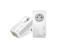 STRONG Pack de 2 Prises CPL 500 Mbps, Prise filtrée et Port Ethernet, Compatible boxs Internet, Idéal Multi TV, Streaming HD, Aucune Configuration, Prêt à l'emploi