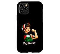 Strong Palestinian Girl Woman Girlfriend Palestine Flag Coque pour iPhone 11 Pro