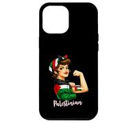 Strong Palestinian Girl Woman Girlfriend Palestine Flag Coque pour iPhone 12 Pro Max