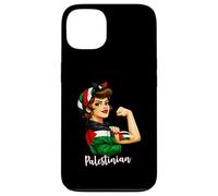 Strong Palestinian Girl Woman Girlfriend Palestine Flag Coque pour iPhone 13