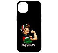 Strong Palestinian Girl Woman Girlfriend Palestine Flag Coque pour iPhone 14 Plus