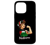 Strong Palestinian Girl Woman Girlfriend Palestine Flag Coque pour iPhone 14 Pro Max