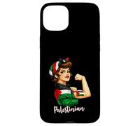 Strong Palestinian Girl Woman Girlfriend Palestine Flag Coque pour iPhone 15 Plus