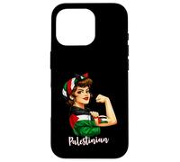Strong Palestinian Girl Woman Girlfriend Palestine Flag Coque pour iPhone 16 Pro