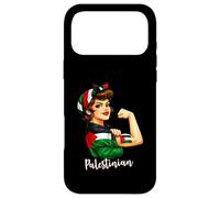 Strong Palestinian Girl Woman Girlfriend Palestine Flag Coque pour iPhone 17 Pro Max