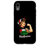 Strong Palestinian Girl Woman Girlfriend Palestine Flag Coque pour iPhone XR
