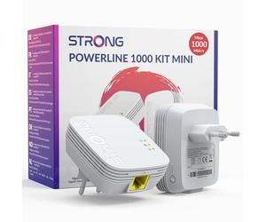 STRONG - Powerline 1000 Kit Mini - Duo Prises CPL - Kit CPL - 1000 Mbps - Compatible Toute Box/Routeur - 1 Port Ethernet - Installation Rapide Plug & Play - Accès Internet Haut Débit Partout - Blanc