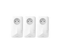 Strong Powerline 1000 Trio: Adaptateur CPL Gigabit Ethernet 1000 Mbit/s, HomePlug AV2, Port RJ-45, AES 128-bit, Portée 300m, Type E, 3 unités